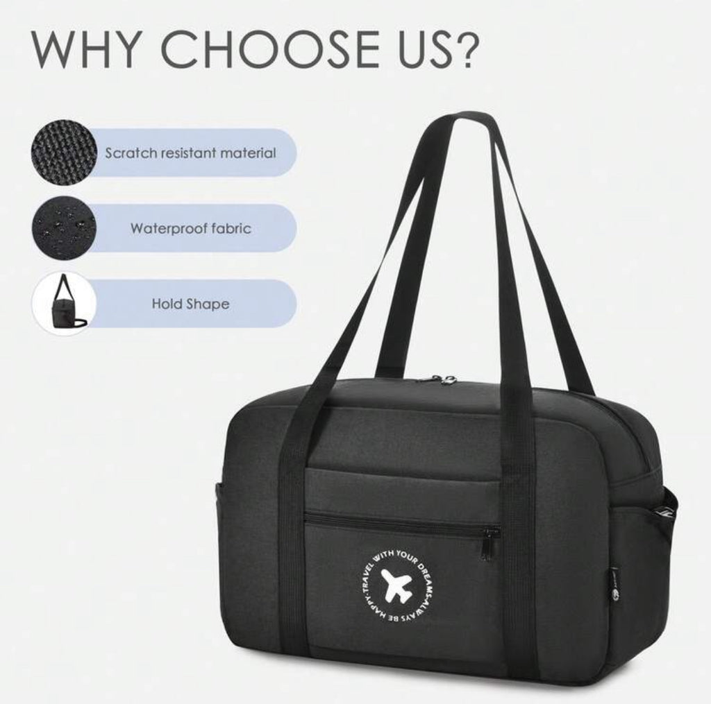 Borsa da Viaggio Compatta– Impermeabile, Perfetta per Cabina Aereo