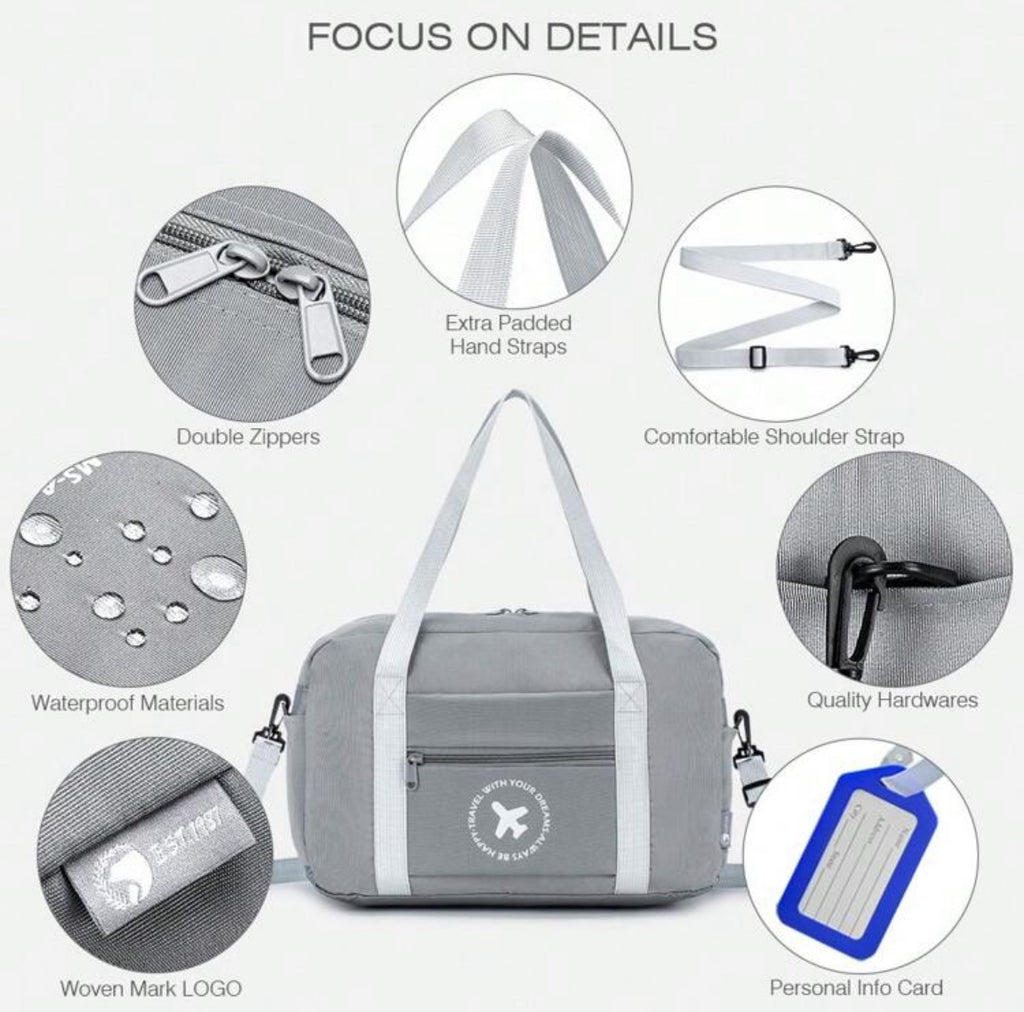 Borsa da Viaggio Compatta– Impermeabile, Perfetta per Cabina Aereo