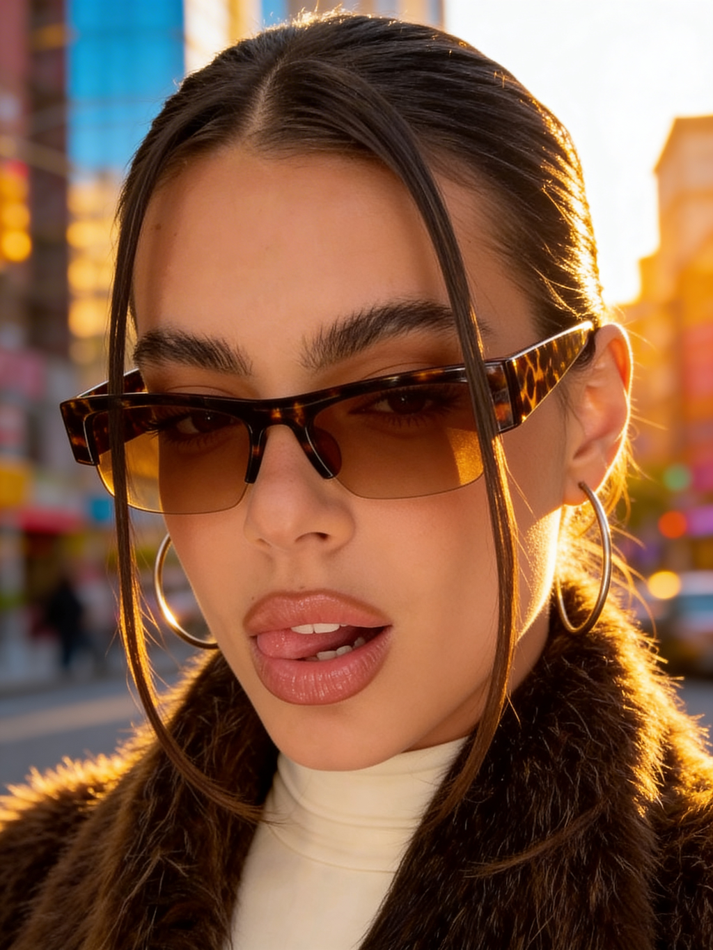 Occhiali da Sole Havana Brown – Slim Sunset Edition